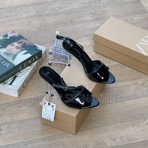 Photo - New in Luxury Zara Vinly Metallic Heels
