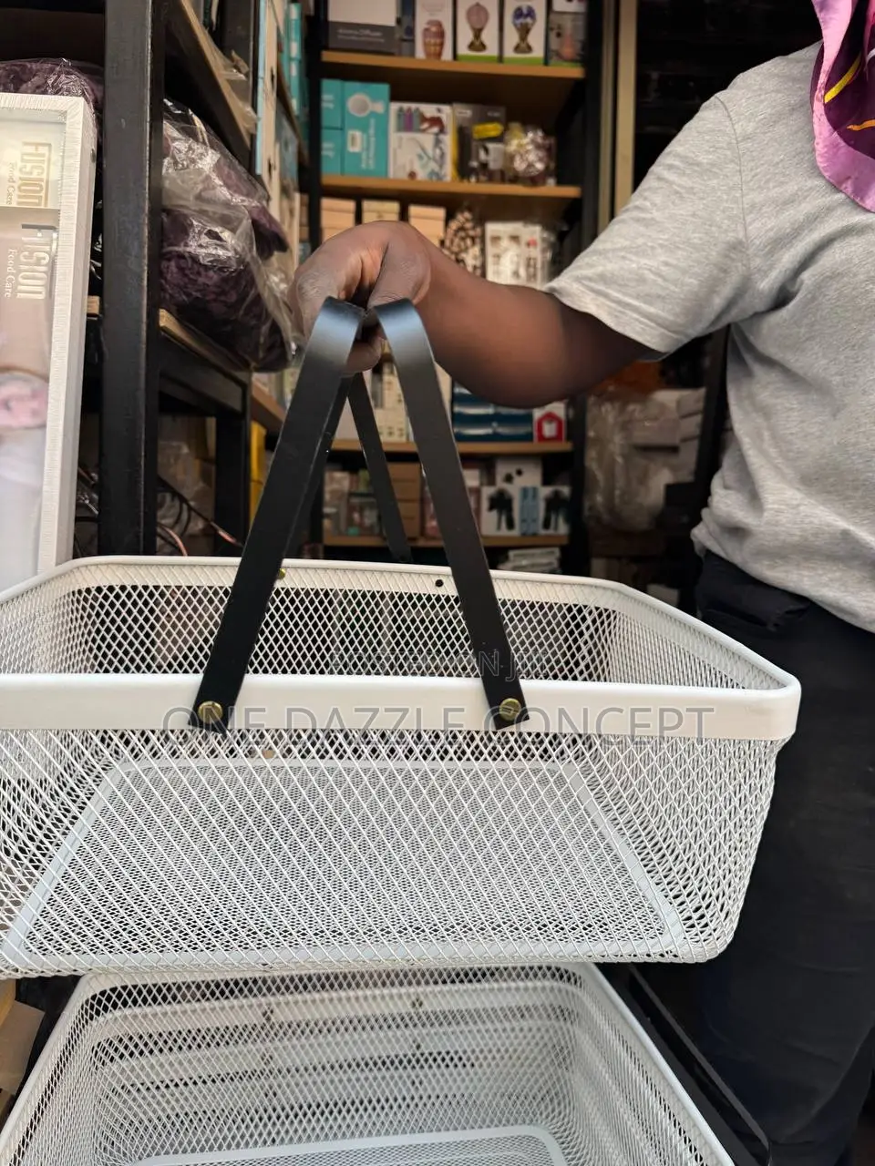 Big Metal Mesh Basket