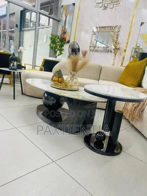 Marble Ball Themed Centre Table and Stool Set