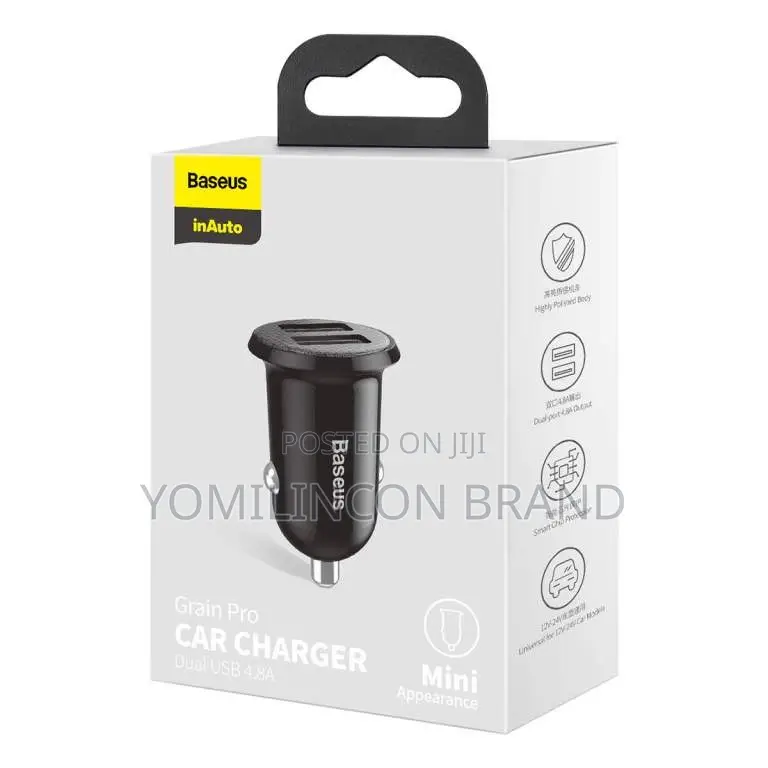 Baseus Grain Pro Car Charger Dual Usb 4.8a