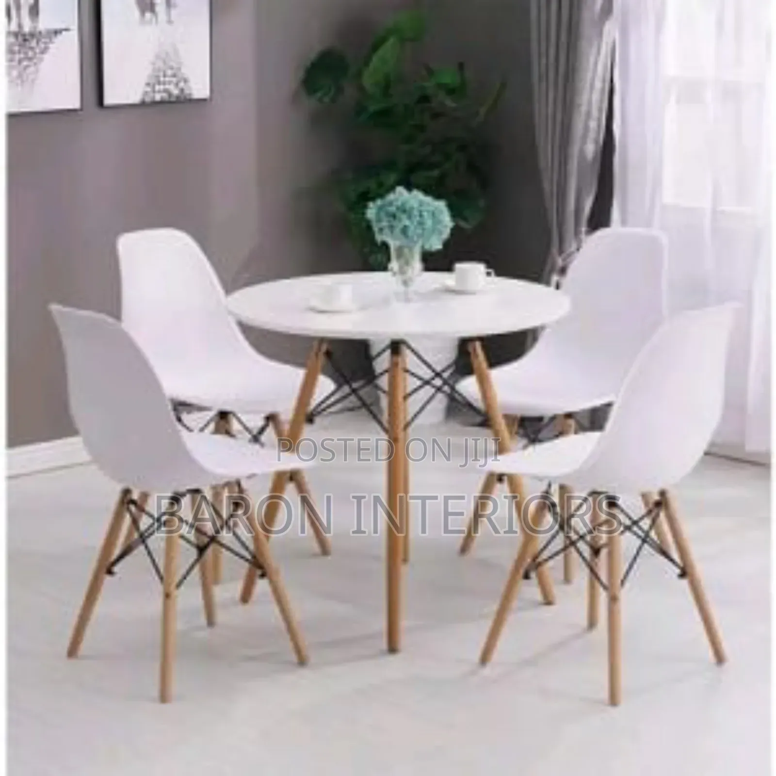 Dinning Table and 4 Chair - White
