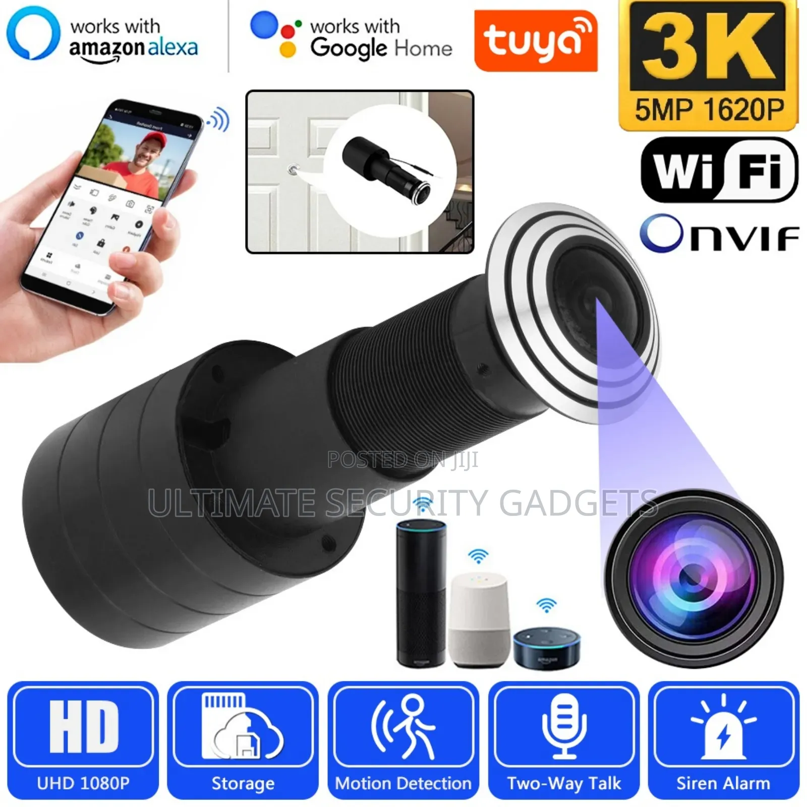 Wi-Fi Tuya Smart Peephole Hd Camera