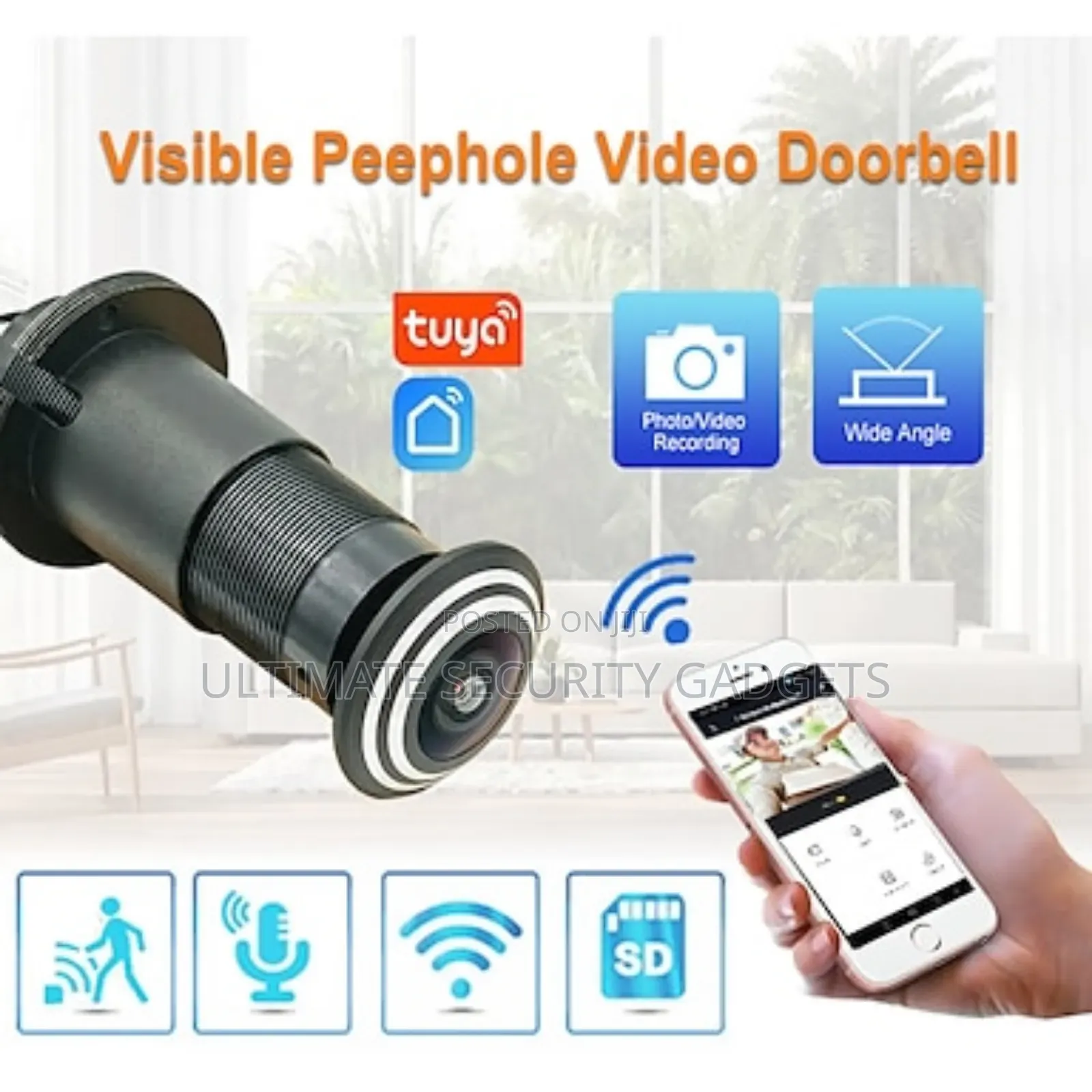 Wi-Fi Tuya Smart Peephole Hd Camera