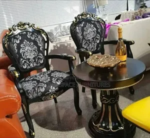 Royal Console Fabric Chairs With Coffee Table