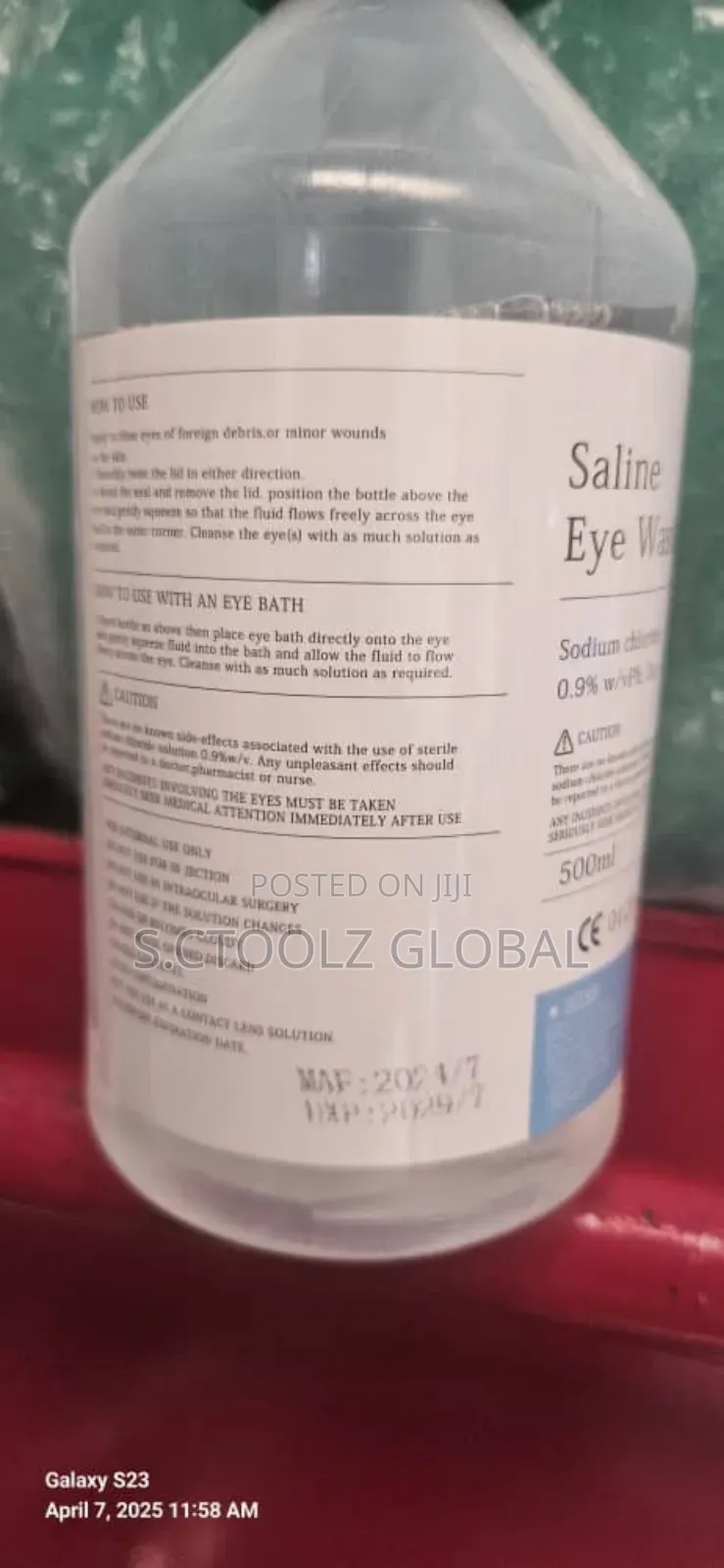 Saline Eyewash Liquid
