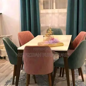 6 Seater Multicolored Dining Set