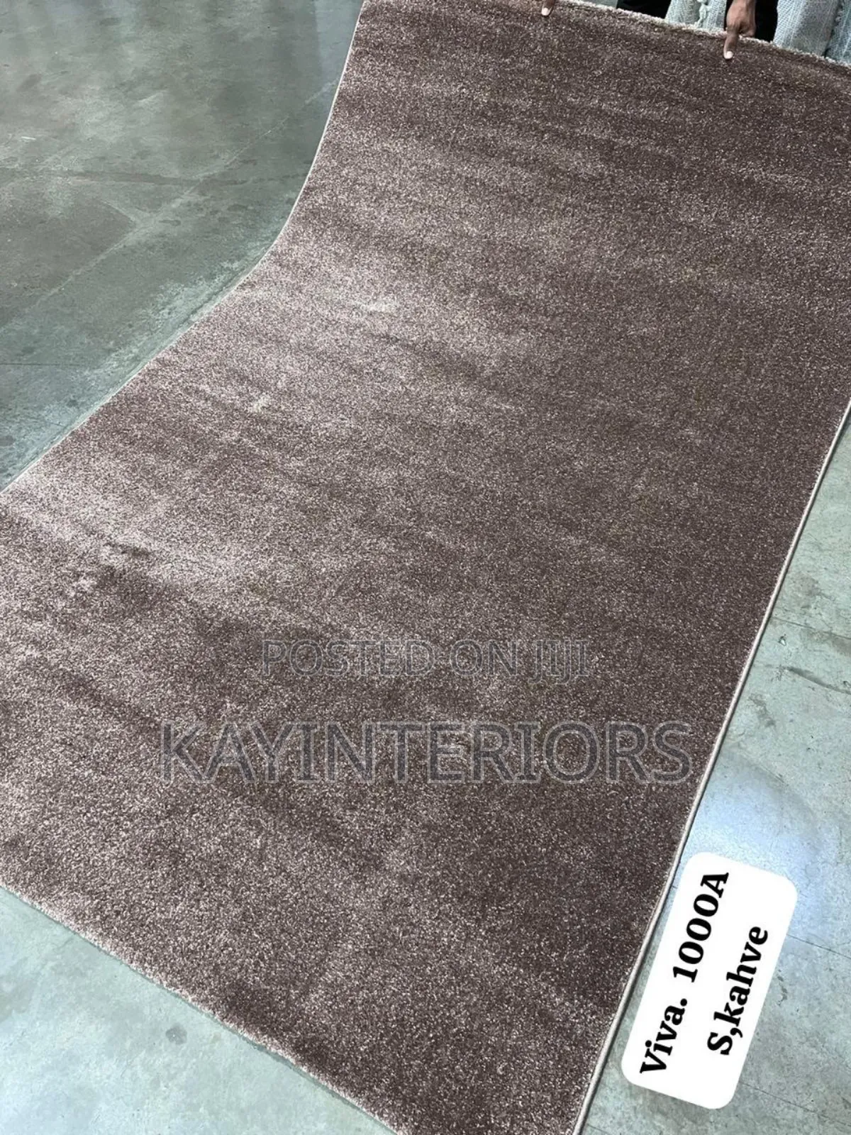 Plain Brown Turkish Center Rugs