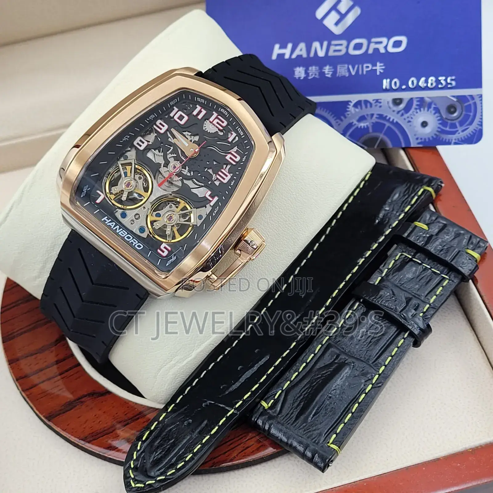High Grade Hanboro Watch Timepiece With Extra Leather Strap
