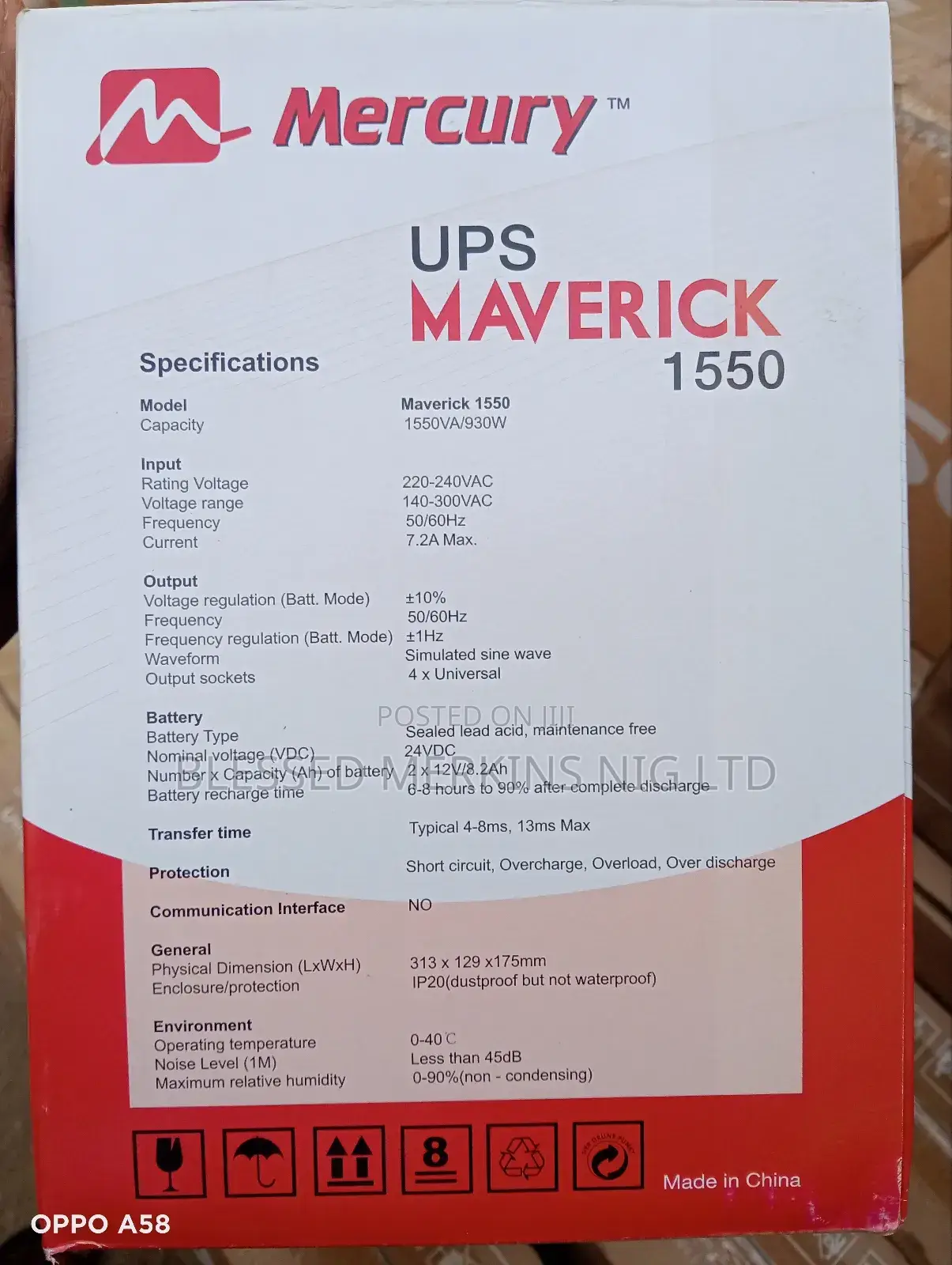 Mercury Ups 1,500watts