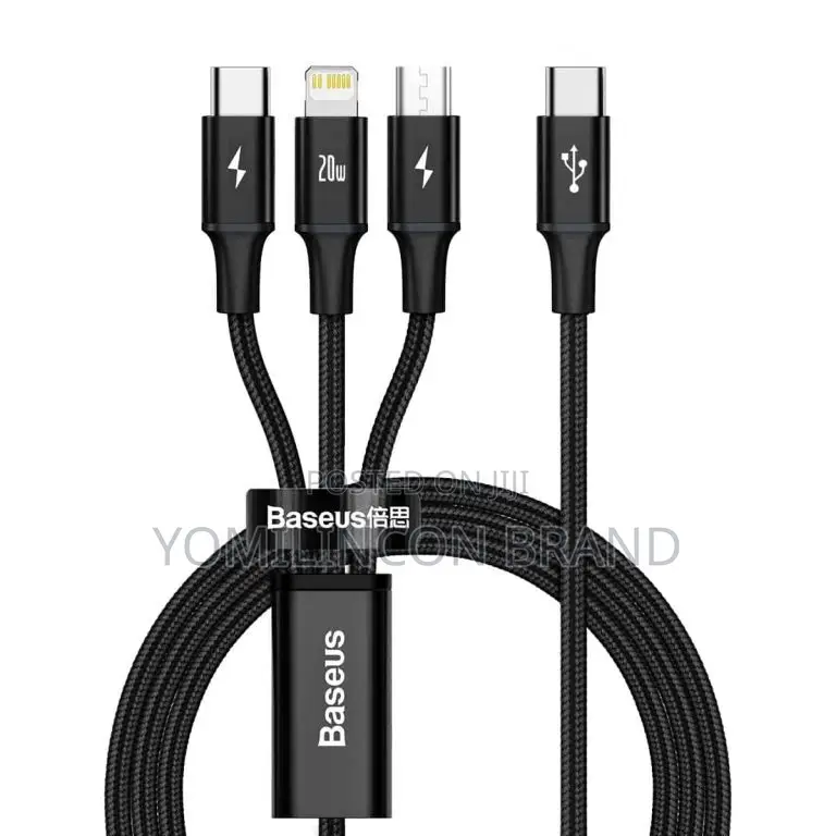 Baseus Pd 20w Fast Charge Rapid Series 3in1 Cable