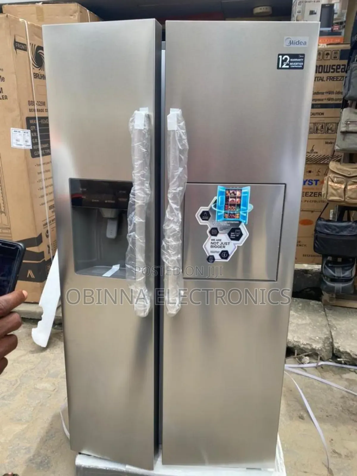 Brand New Middea Side-Side Fridge>646l>Ice Maker>Dispenser>
