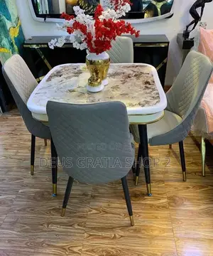 Marble Dining Table and Chairs