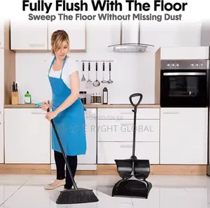 Black Lobby Dustpan and Broom Set