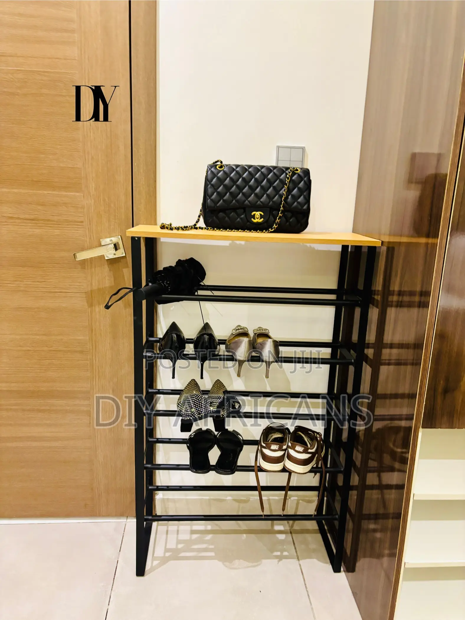 6 Layers Shoe Rack Black
