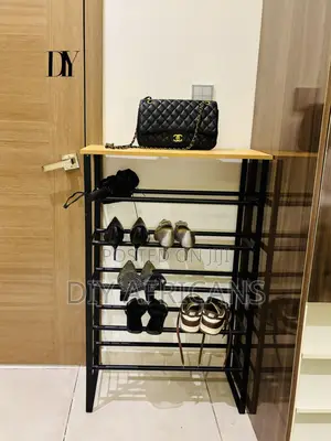 6 Layers Shoe Rack Black