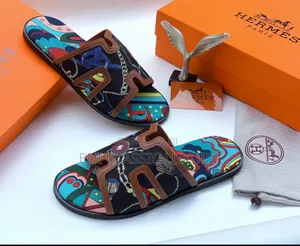 Original Luxury Leather Multicolor Slippers Hermes