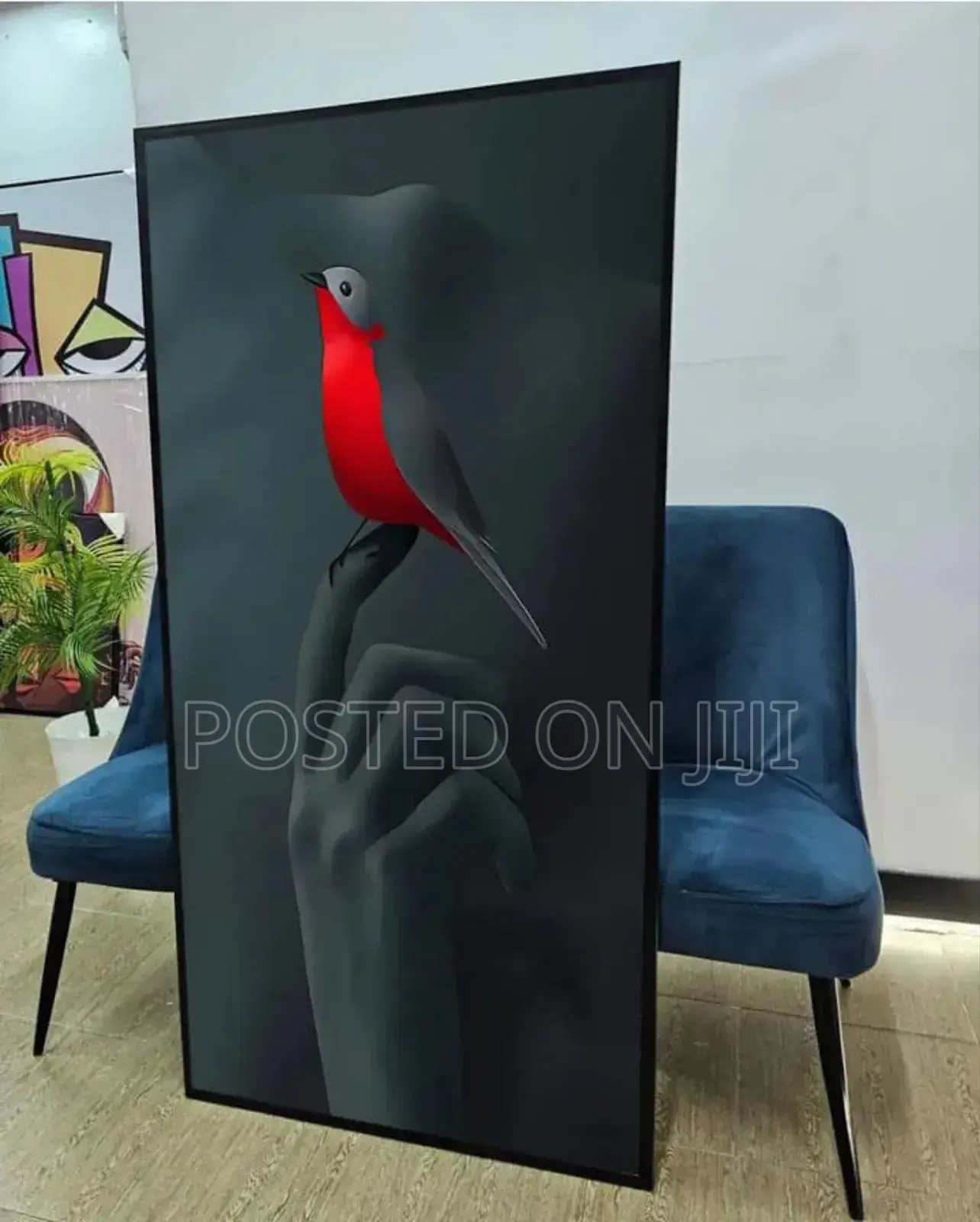 A Beautiful Black and Red Bed on Finger Tip
