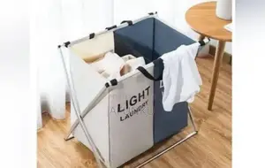 2pertition Laundry Cloth Basket