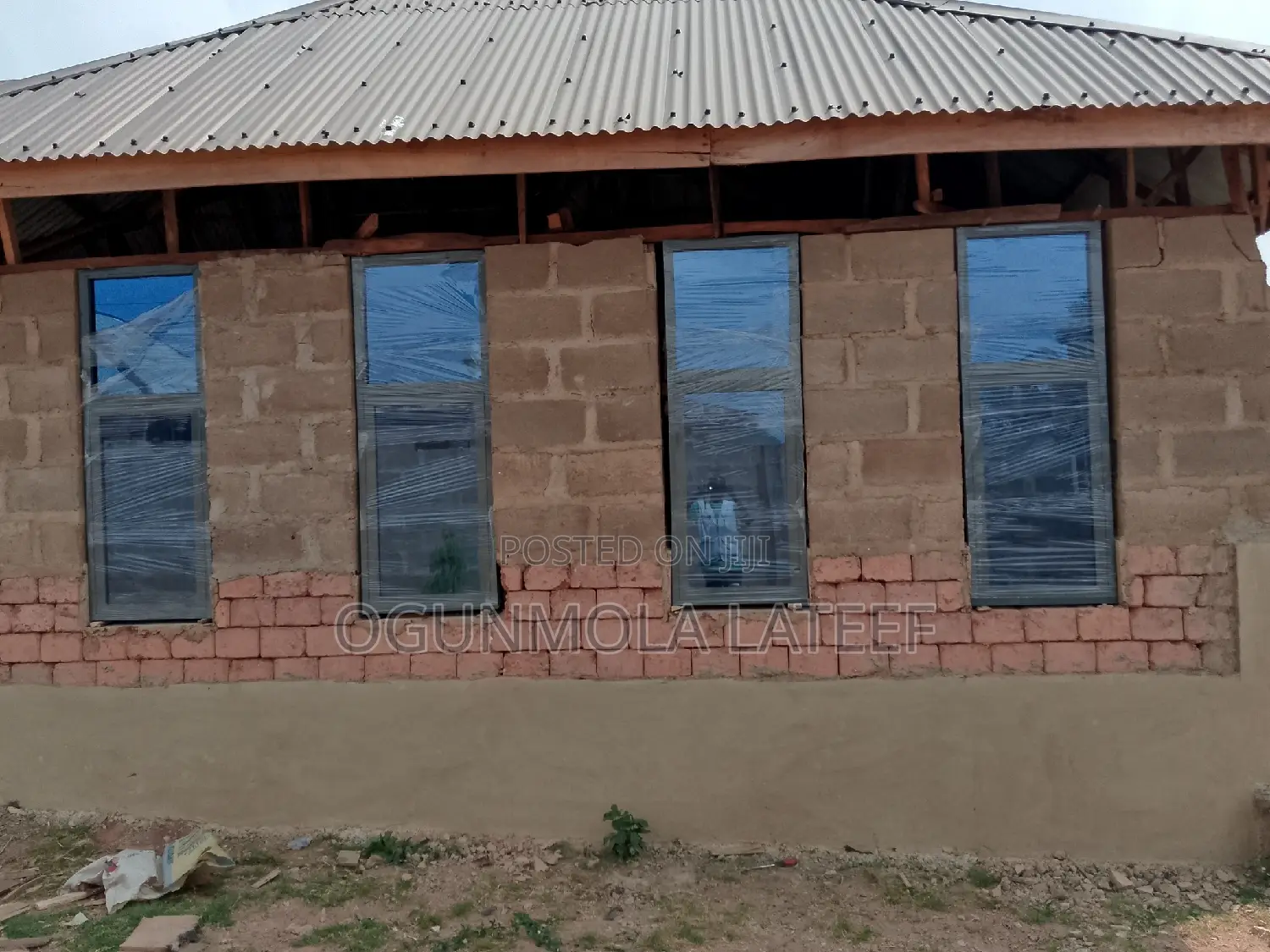 Window Casement Aluminum With Net and Burglary