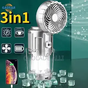 Solar Charging Camp Light With Fan