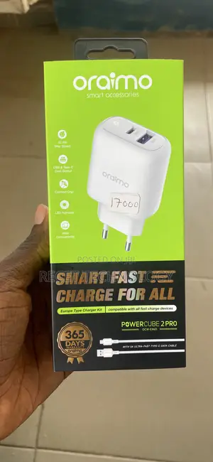 Photo - Oraimo 22.5w Max Speed Type C Charger
