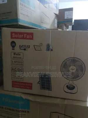 Charweek Solar Rechargeable Table Fan - Silent, Super Cool