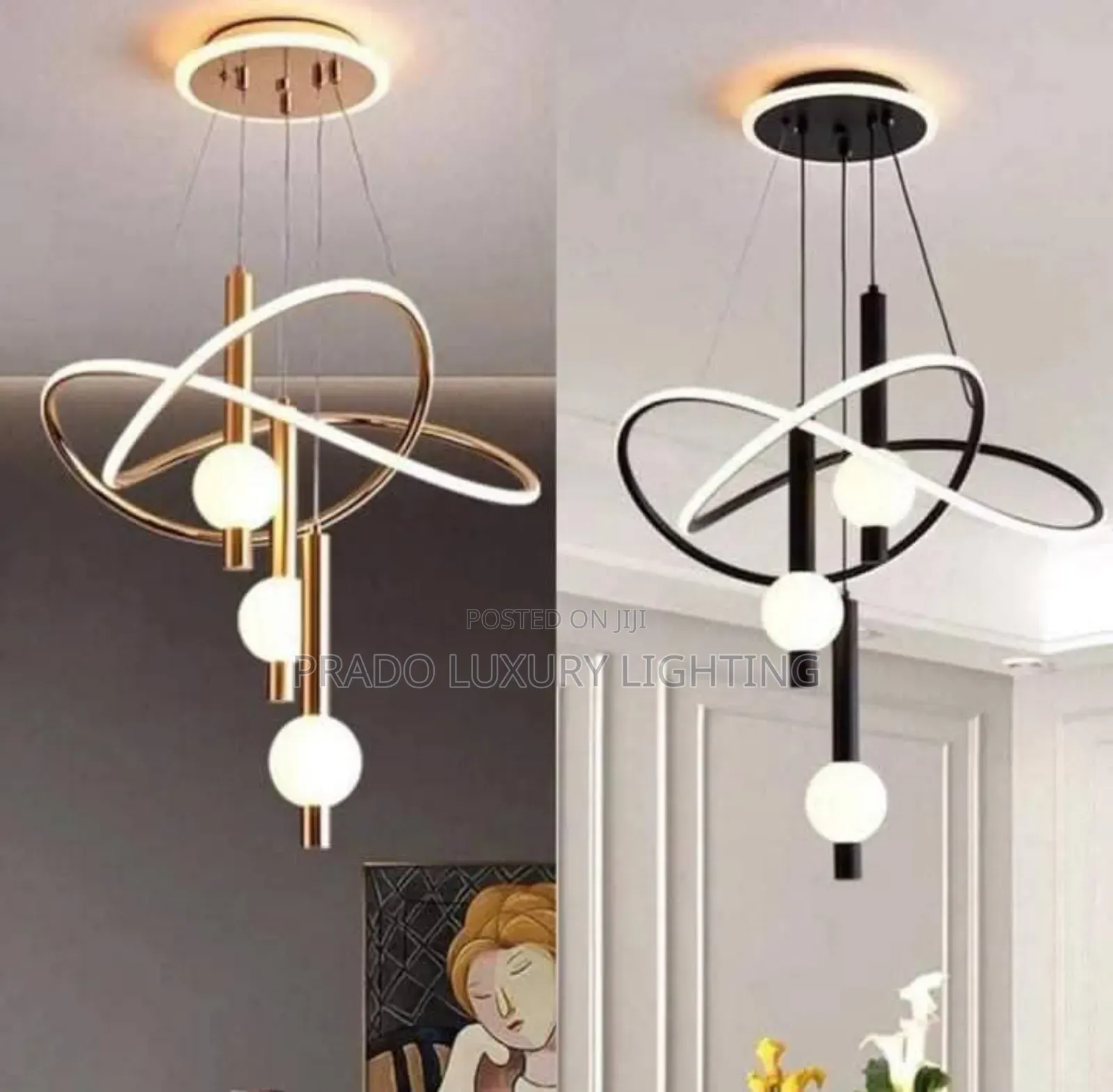 Black and Gold Chandelier Light