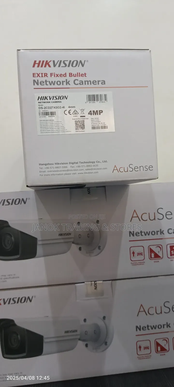 Hikvision Acusense Network Camera 4mm 4mp Ds-2cd2t43g2-4i