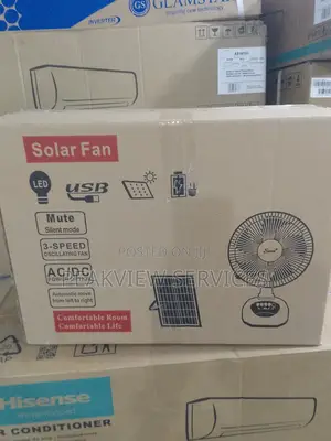 Strong Battery + Solar Panel Included - Charweek Table Fan