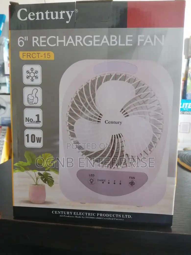 6 Inches Century Rechargeable Fan