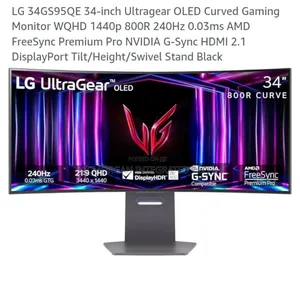 Lg 34gs95qe 34-Inch Ultragear Oled Curved Gaming Monitor