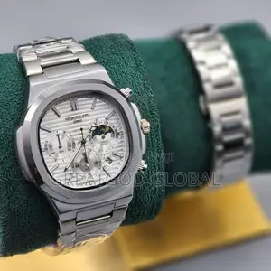 Patek Philippe Chronograph Automatic Wristwatch Silver