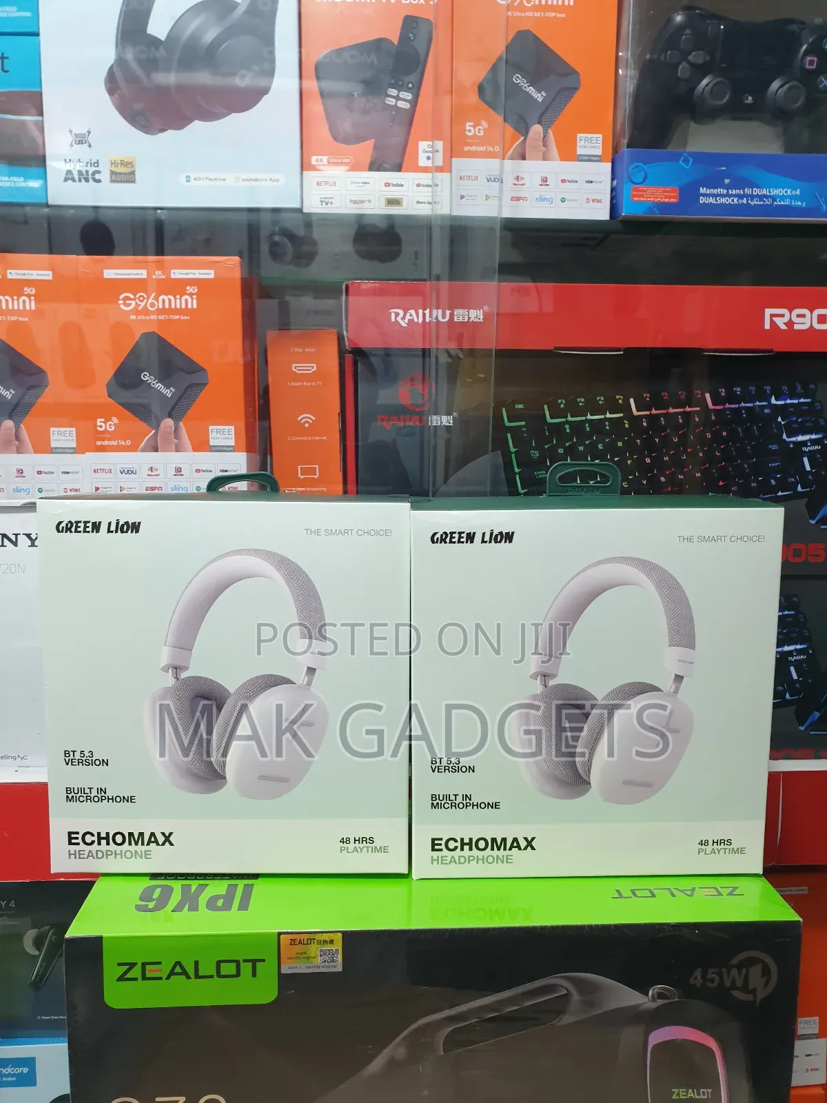 Green Lion Echo Max Bluetooth Wireless Headphone- White