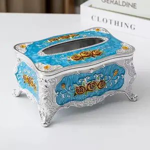 Luxury European Blue Tissue Box