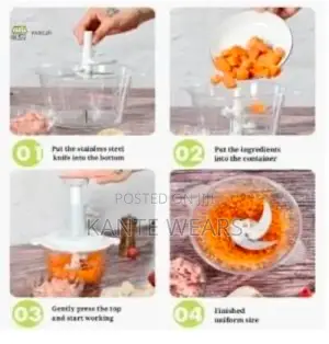Food Processor Manual Blender Grater - 1500ml