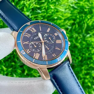 Luxury Fossil Leather Wristwatch