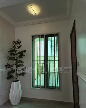 Straight Cedar Tree (210cm) With Big Okro Pot (White)