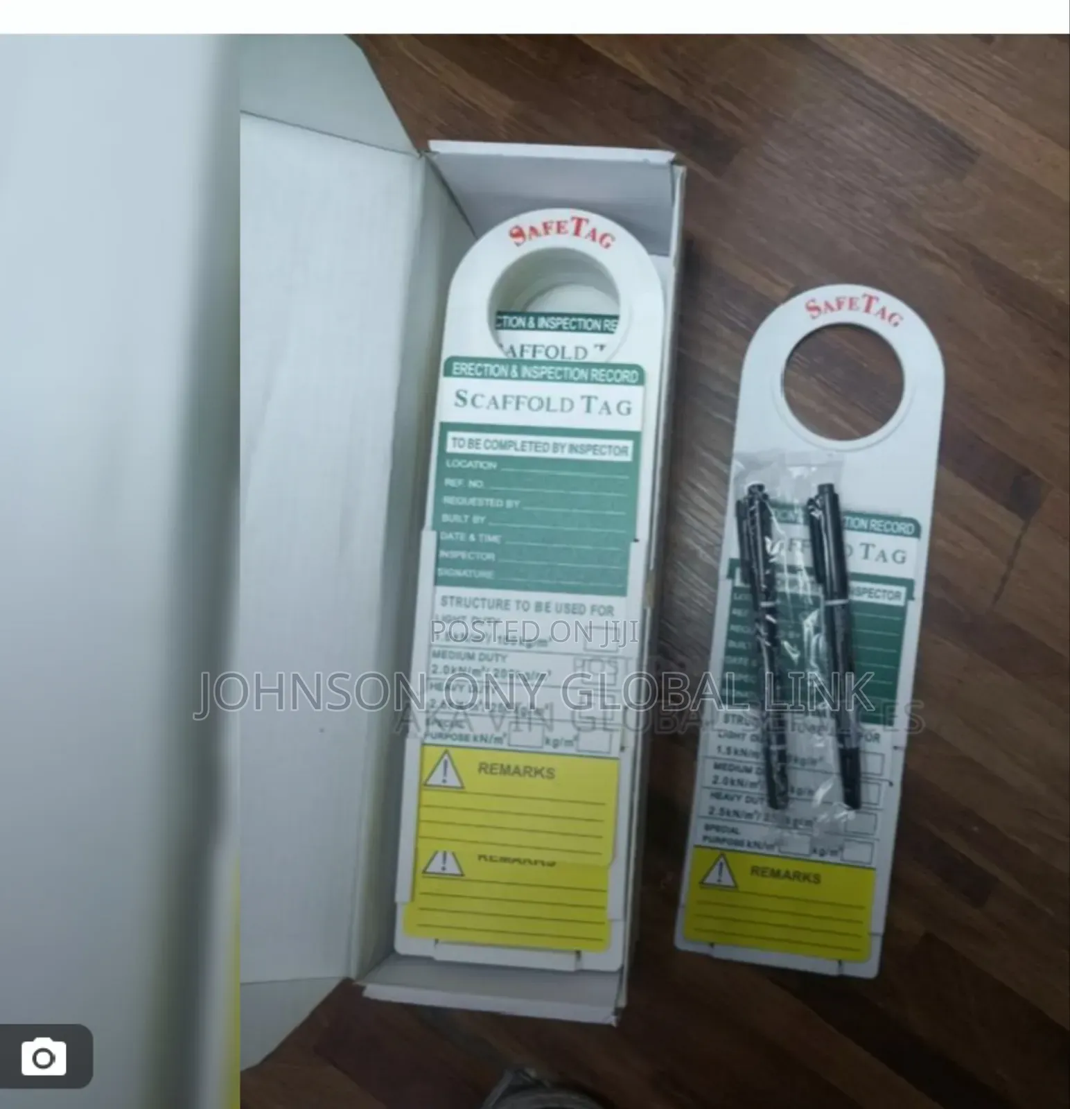 Plastic Safety Scaffolding Holder Tag