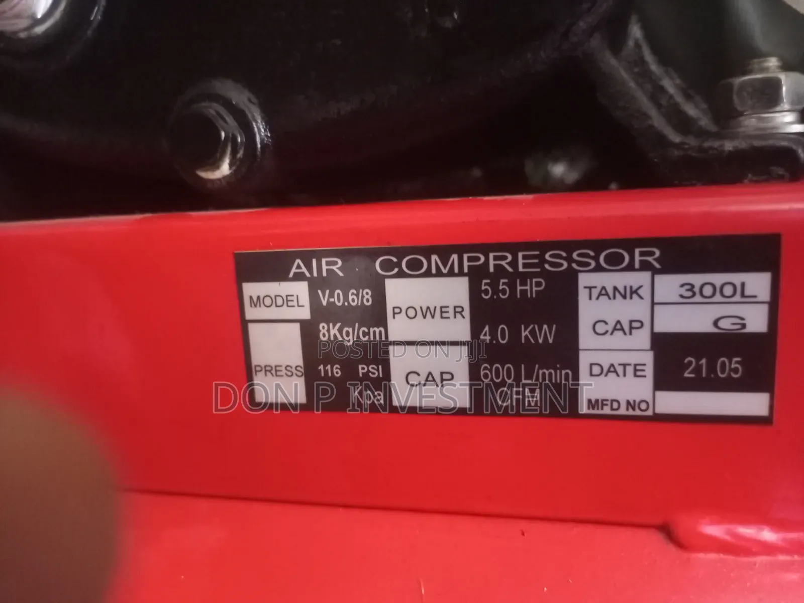 Air Compressor 5.5 Hp 300l