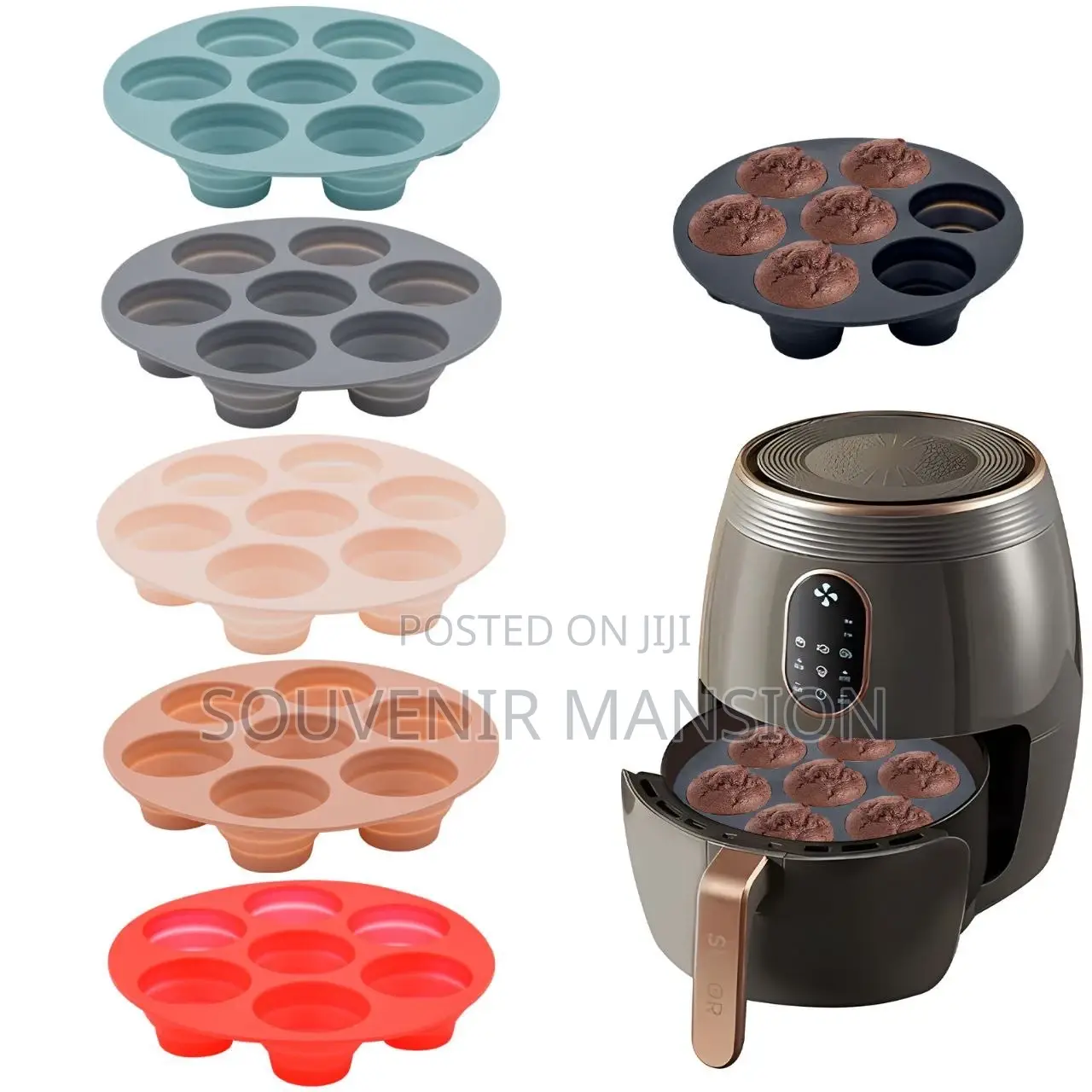 Collapsible Silicone Cupcake Mold