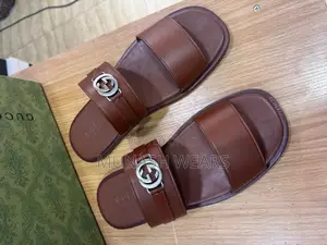 Italian Leather Gucci Original Slipers, Nationwide Delivery