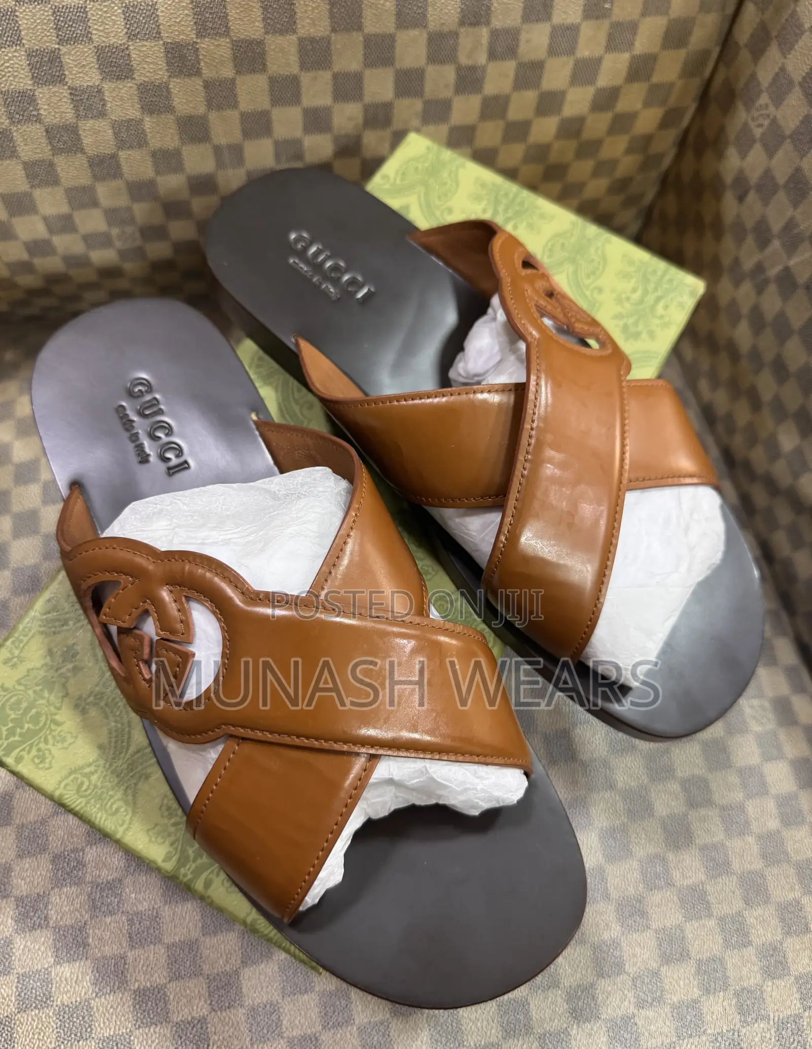 Italian Leather Gucci Slipers
