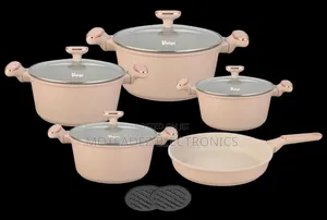Vmigo 11pcs Quality Die Cast Nonstick Granite Cookware Set