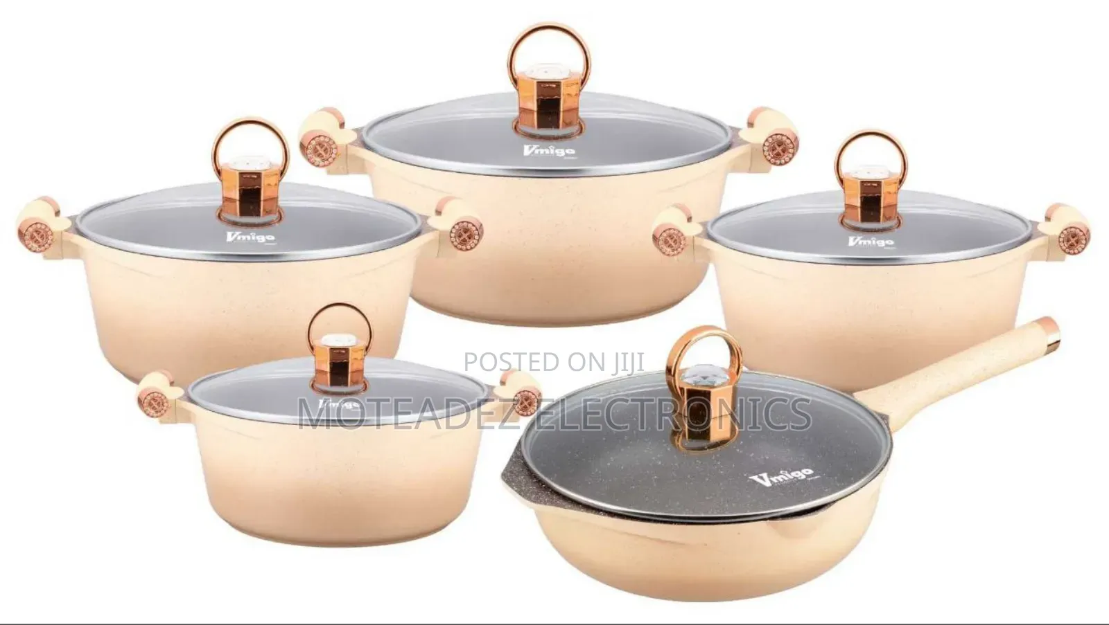 Vmigo 10pcs High Quality Nonstick Granite Cookware Set