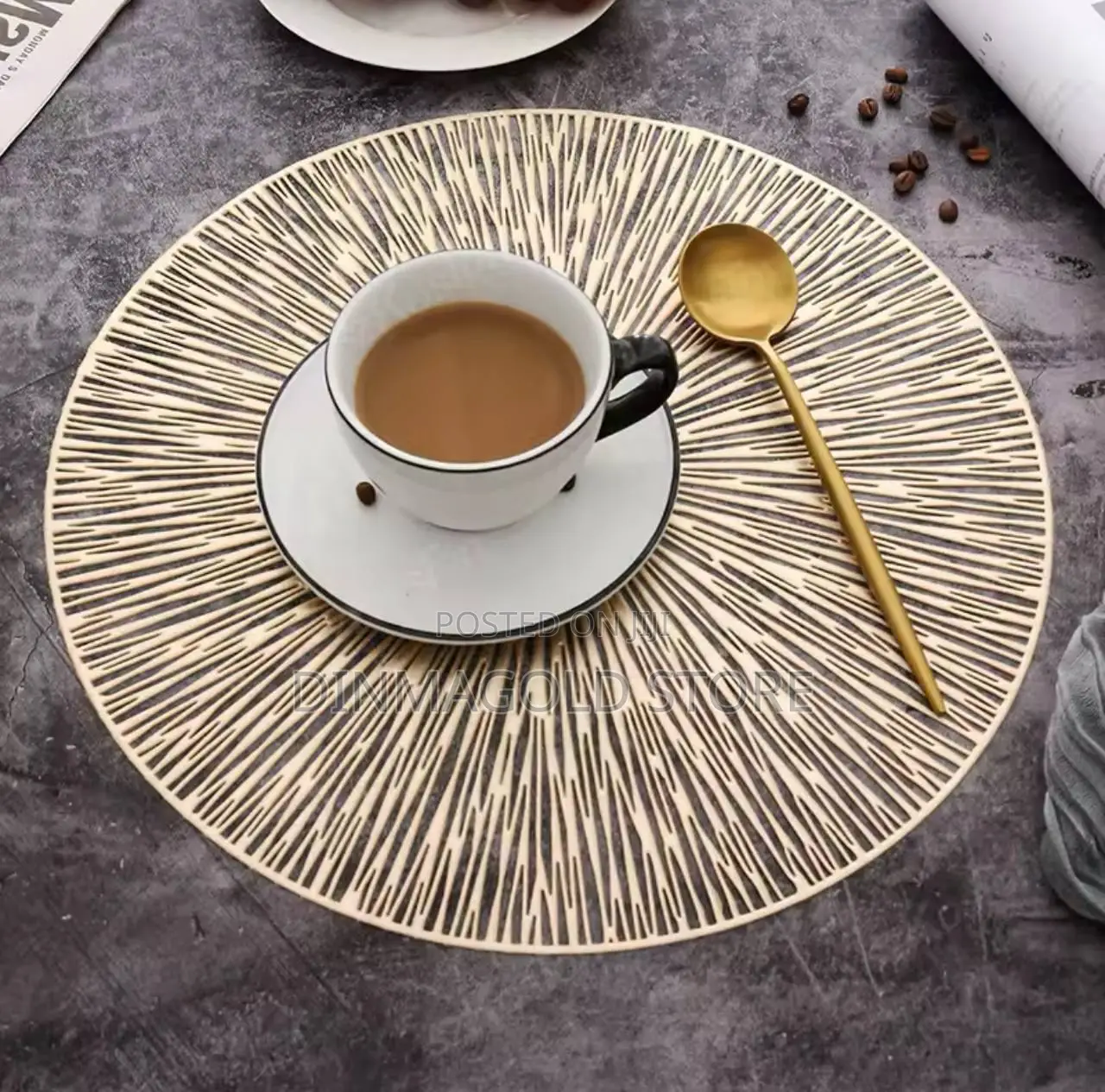Round Firework Shape PVC Placement Table Mat