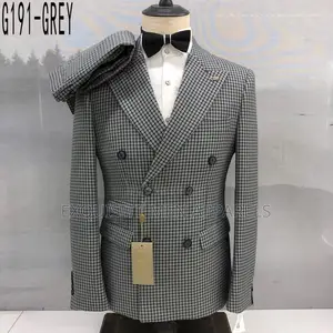 Double Breasted Quality Checkers Turkish Men’S Suit