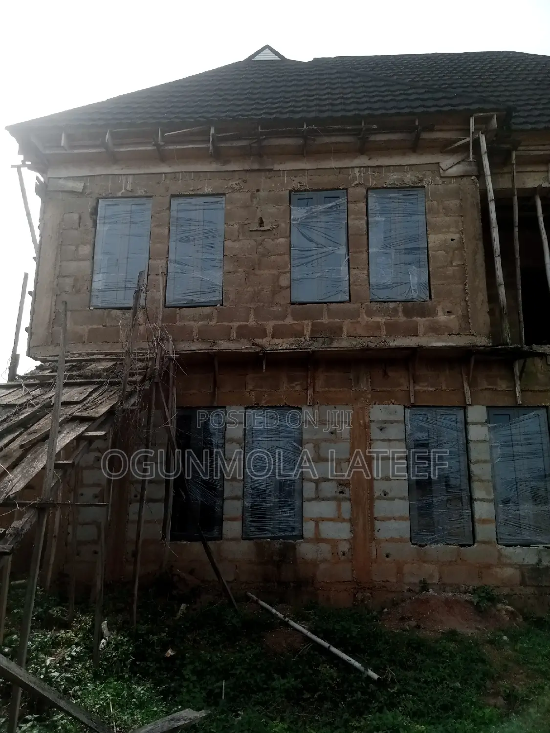 Casement Grey Aluminum Window