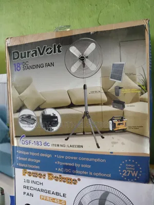 Duravolt Solar Dc Standing Fan 18"