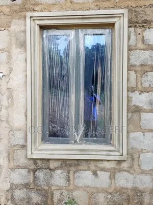 Grey Aluminum Casement Window With Net