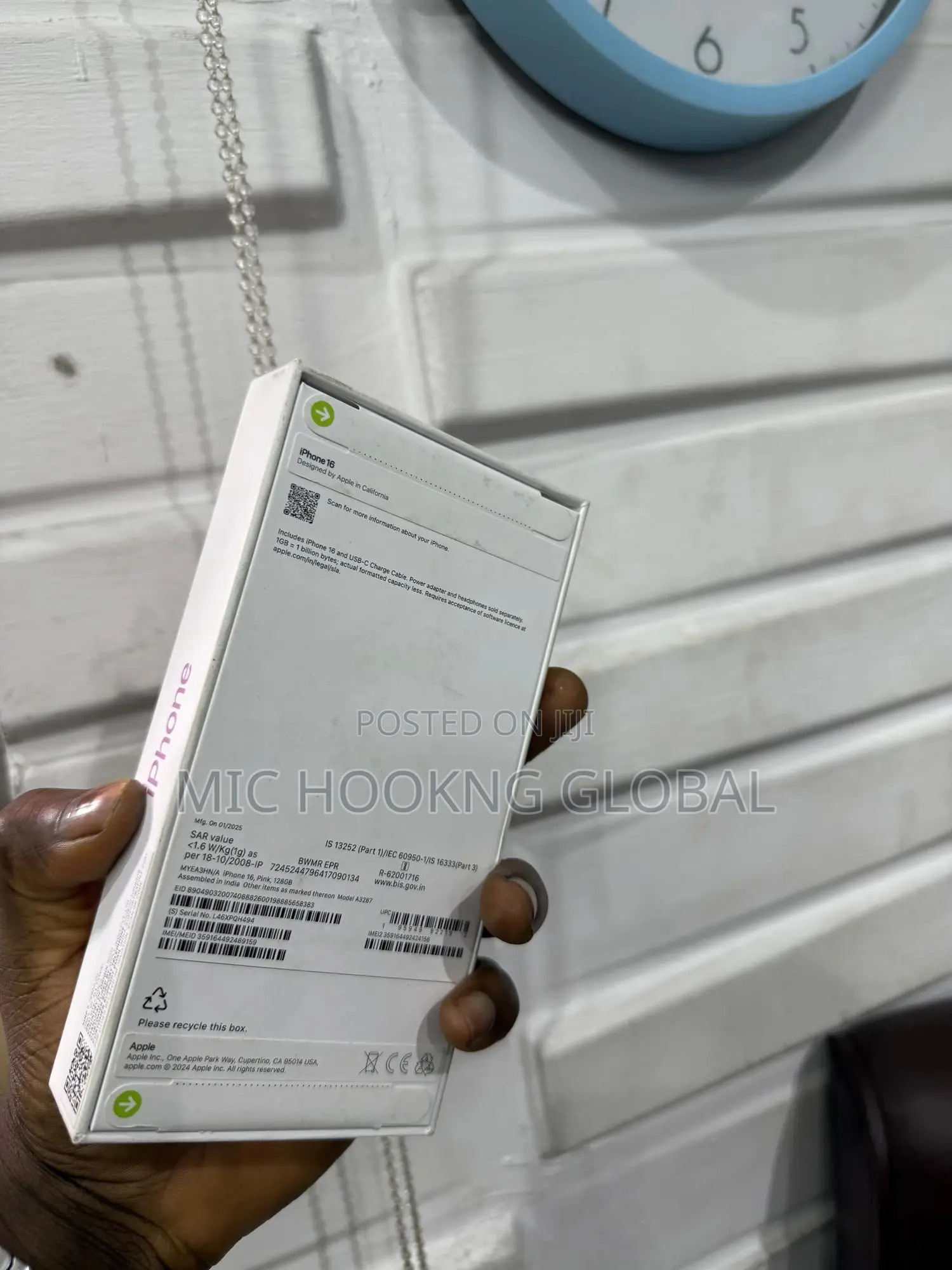New Apple iPhone 16 128 GB Pink